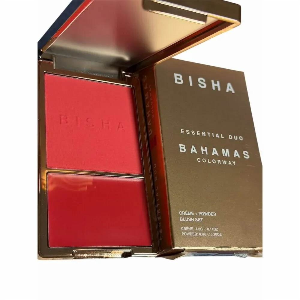 Bisha Essential Duo Blush Bahamas Radiant Cream-to-Powder Compact